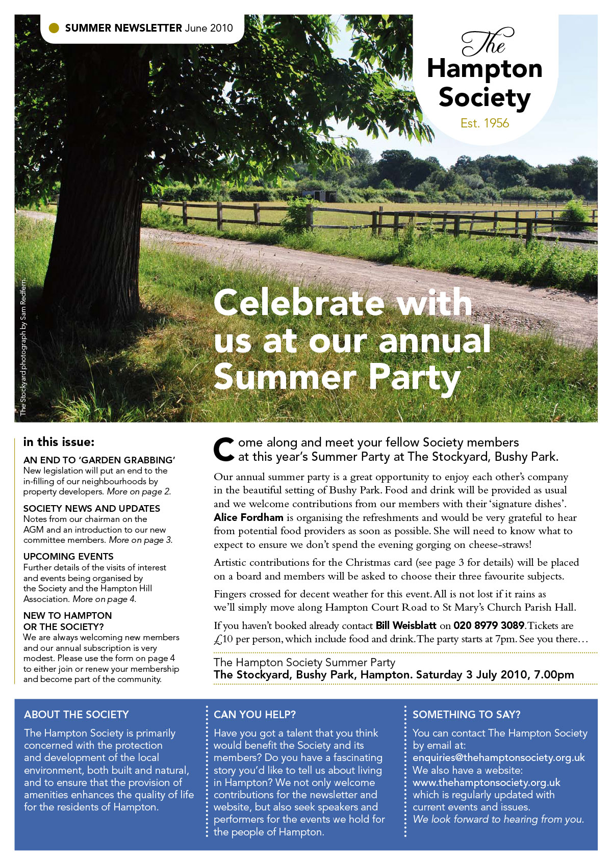 The Hampton Society Newsletter Summer 2010