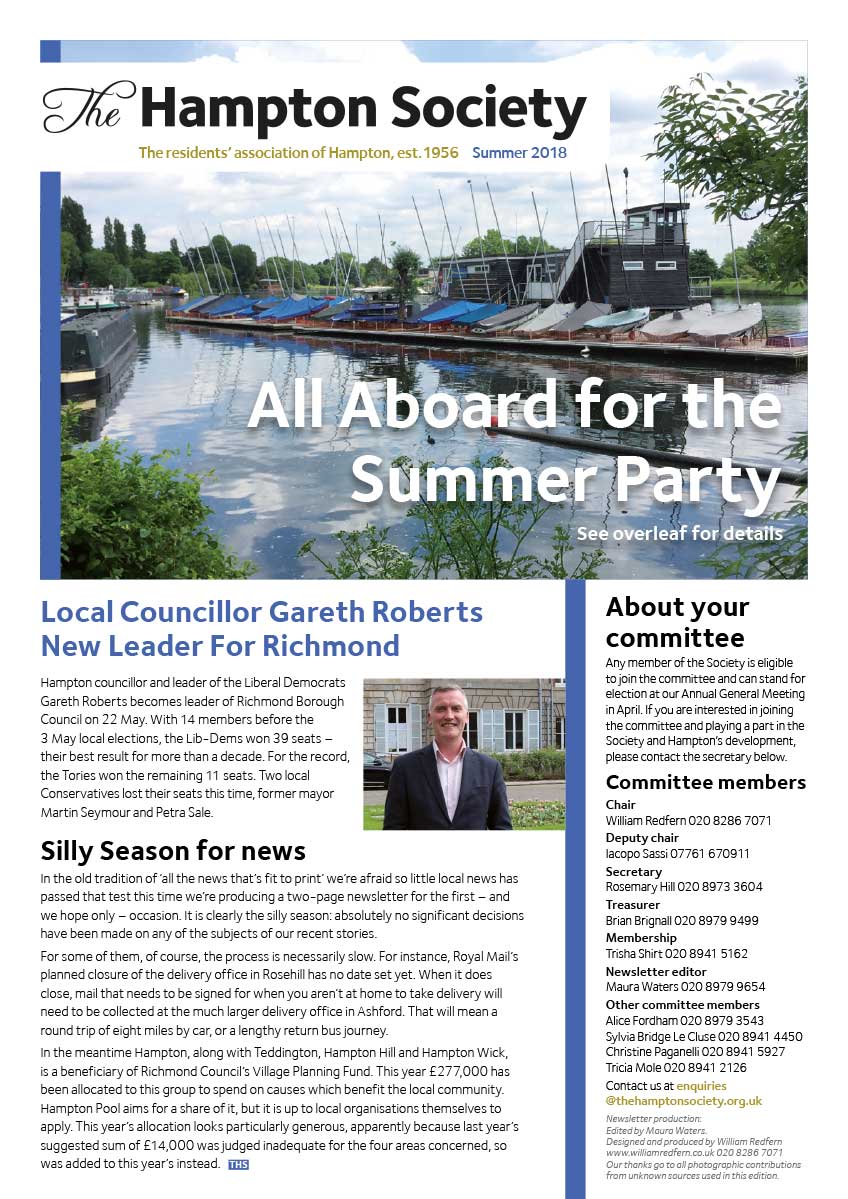 The Hampton Society Newsletter Summer 2018