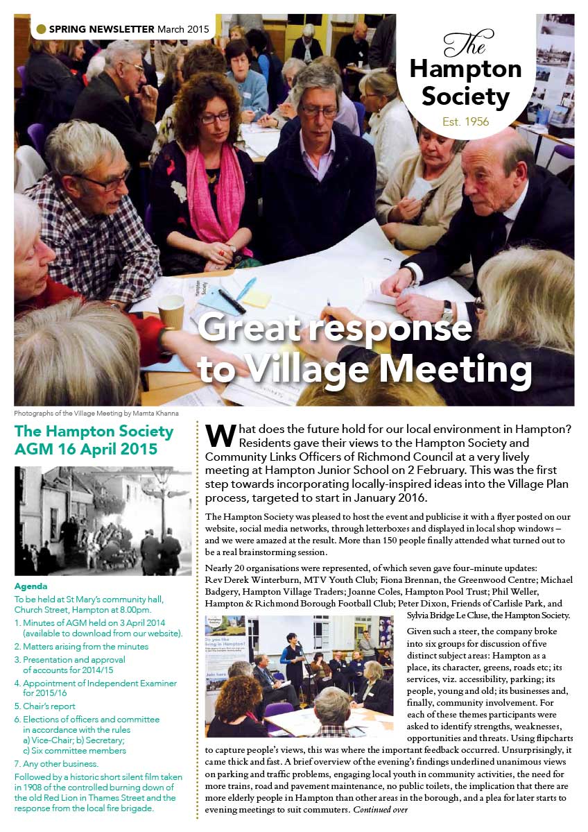 The Hampton Society Newsletter Spring 2015