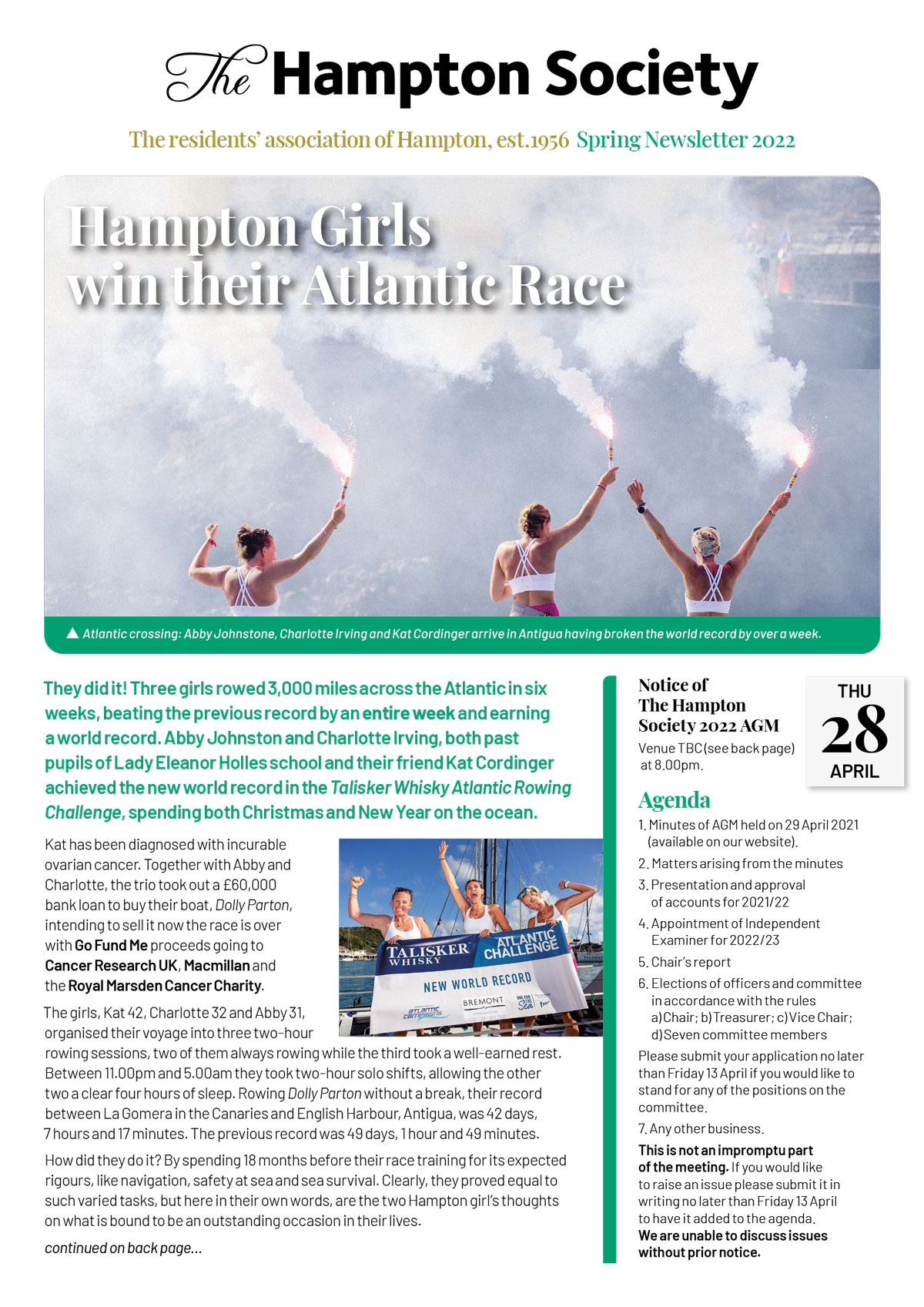 The Hampton Society Newsletter Spring 2022
