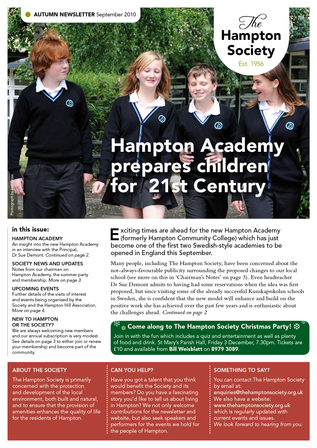 The Hampton Society Newsletter Autumn 2010