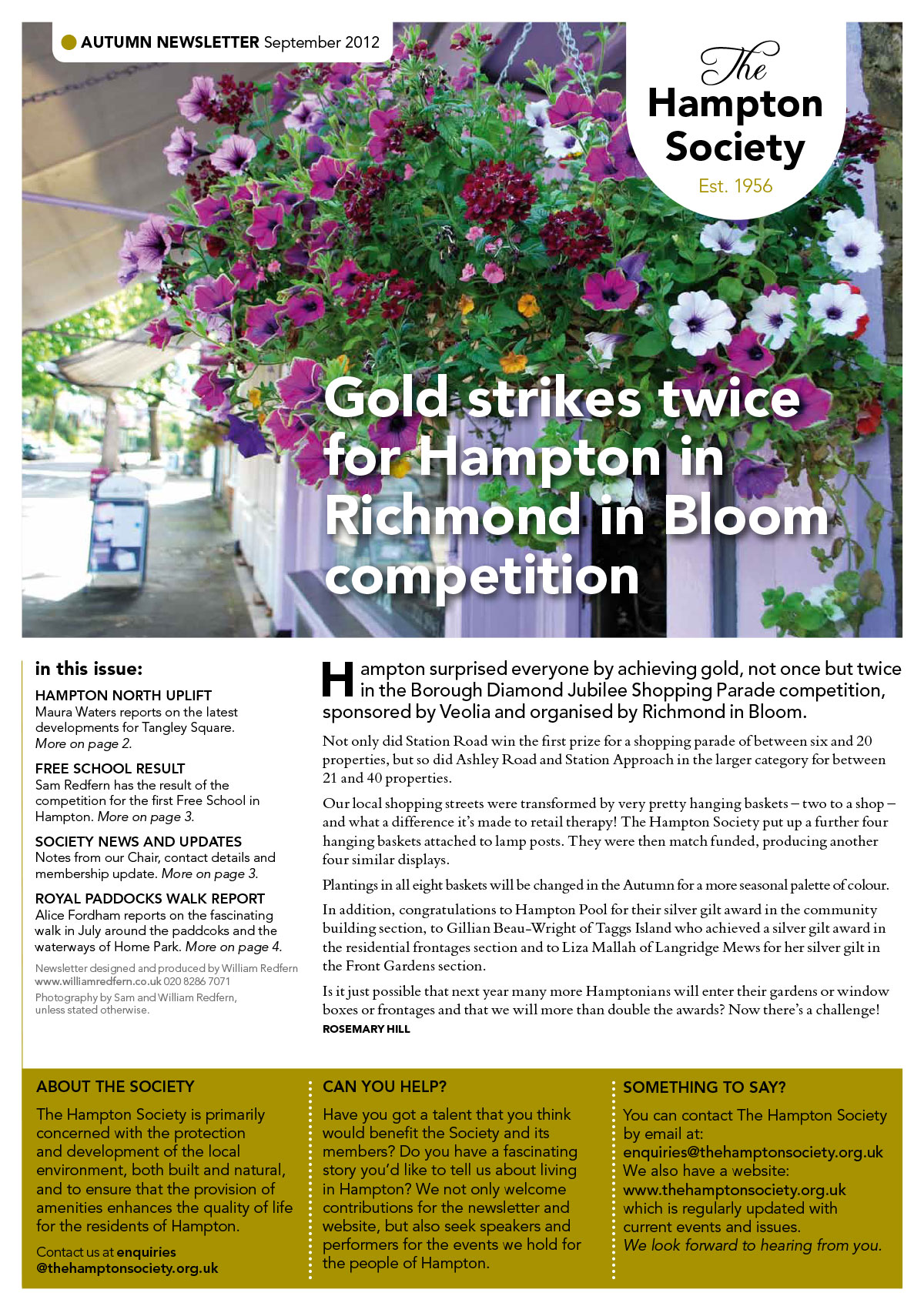 The Hampton Society Newsletter Autumn 2012