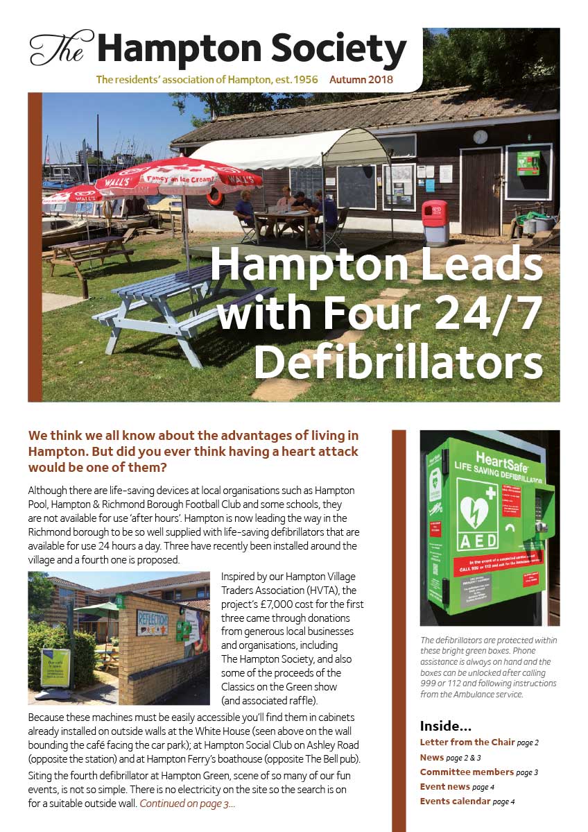 The Hampton Society Newsletter Autumn 2018